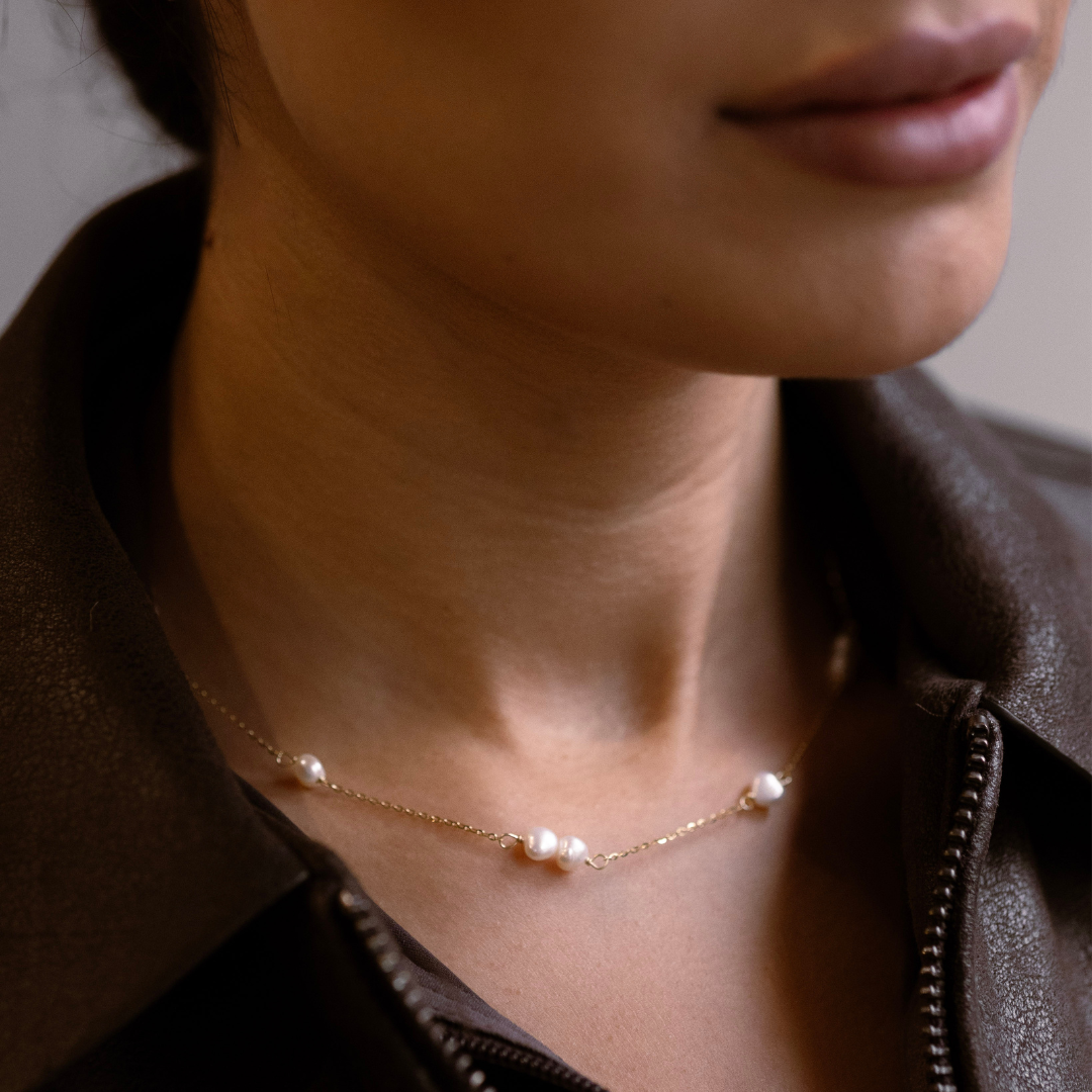 Pearl Station Necklace