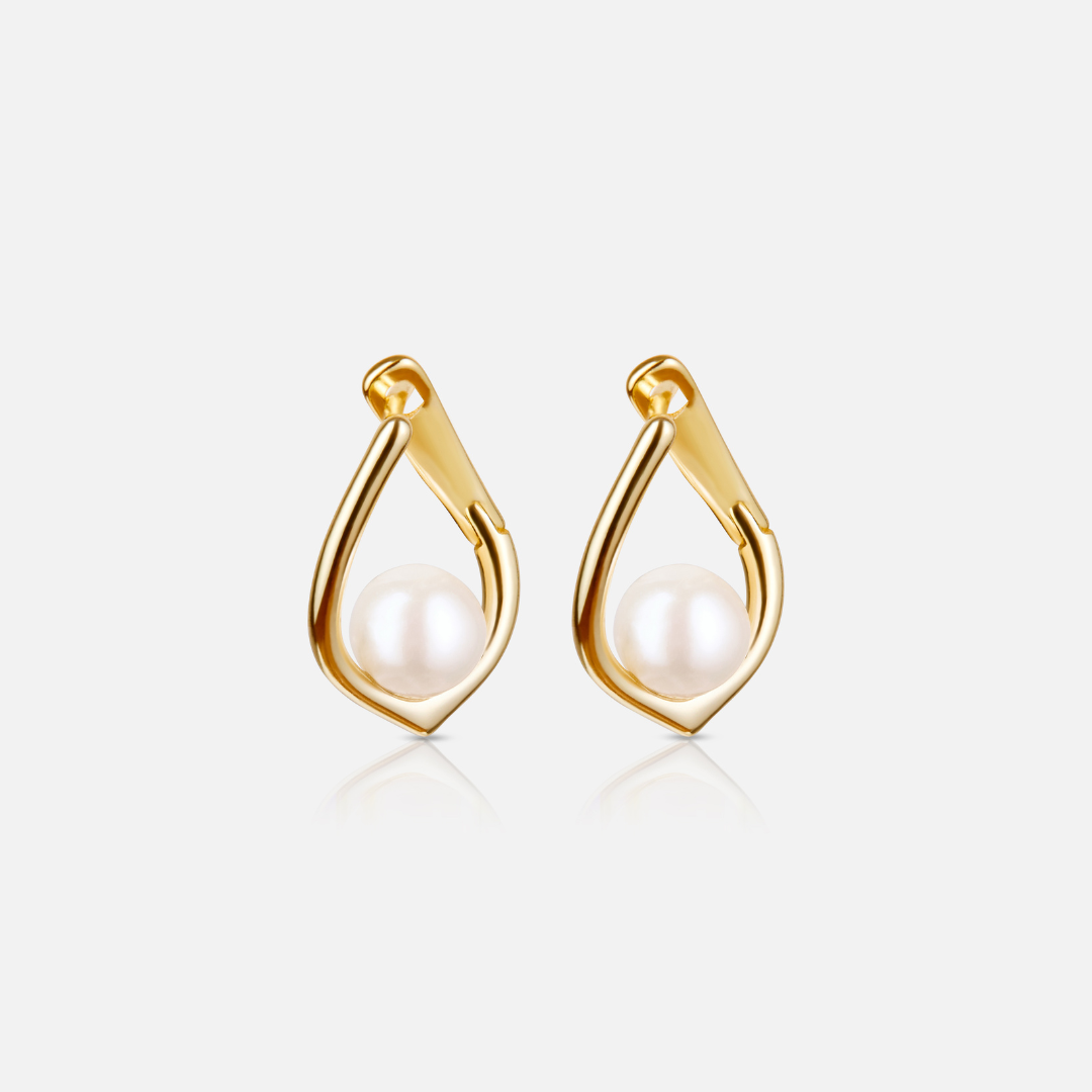 Pearl Hoop Earrings